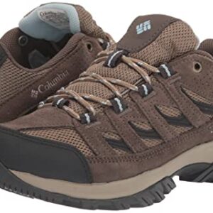 Columbia Womens Crestwood Waterproof Hiking Shoe, Brown, 8 US