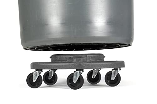 Trash Can Dolly Heavy-duty | 5 Caster | 460 Lb Capacity | 18" Gray