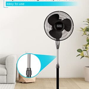 BLACK+DECKER 16 Inches Stand Fan with Remote