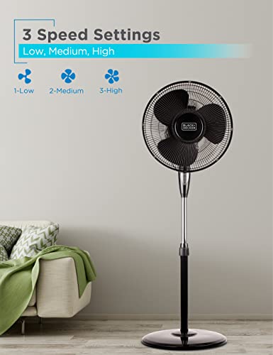 BLACK+DECKER 16 Inches Stand Fan with Remote