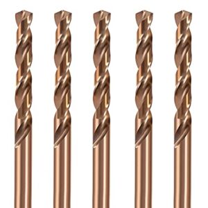 HSS Cobalt Drill Bit Set 1/2 Inch 5Pcs M35 Co Twist Jobber Length Steel Metal Drill Bits