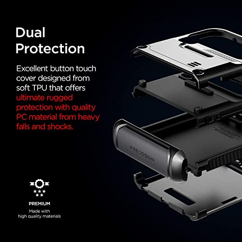 VRS DESIGN Terra Guard Phone Case for Galaxy Z Flip 3, Semi-Auto Hinge Protective Case Compatible with Galaxy Z Flip 3 5G (2021)