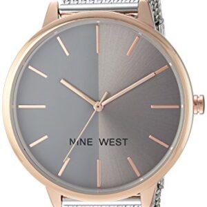 Nine West Women's Sunray Dial Mesh Bracelet Watch