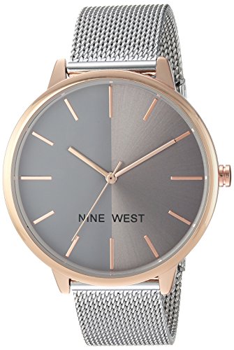 Nine West Women's Sunray Dial Mesh Bracelet Watch