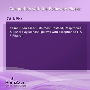 RemZzzs Nasal Pillow Cpap Mask Liners (7A-NPK) - Reduce Noisy Air Leaks and Painful Blisters - Cpap Supplies and Accessories - Compatible with ResMed Respironics and Fisher Paykel