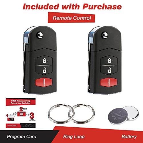 KeylessOption Keyless Entry Car Remote Control Key Fob Replacement for BGBX1T478SKE125-01 (Pack of 2)