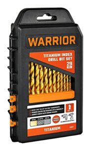 warrior titanium nitride 29pc high speed steel drill bit set