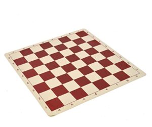 wholesale chess 20" tournament silicone roll-up chess board - red