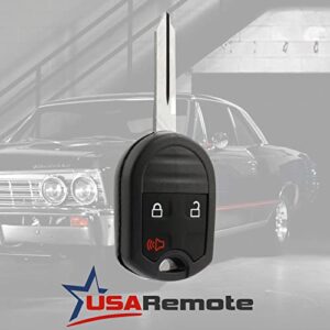 Car Key Fob Keyless Entry Remote fits Ford, Lincoln, Mercury, Mazda (CWTWB1U793 3-btn) - Guaranteed to Program