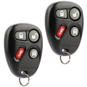 car key fob keyless entry remote fits 2003 2004 2005 2006 2007 chevy express, gmc savana (koblear1xt, 15752330), set of 2
