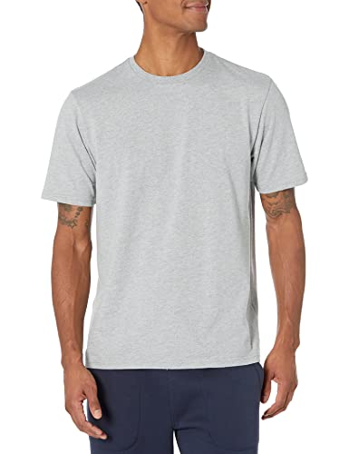 Amazon Essentials Men's Short-Sleeve Crewneck T-Shirt, Pack of 2, Grey Heather, Medium