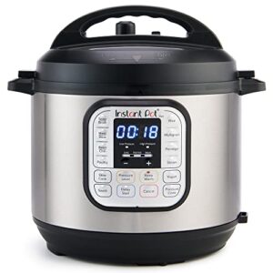 instant pot duo 7-in-1 electric pressure cooker, slow cooker, rice cooker, steamer, sauté, yogurt maker, warmer & sterilizer, includes app with over 800 recipes, stainless steel, 3 quart