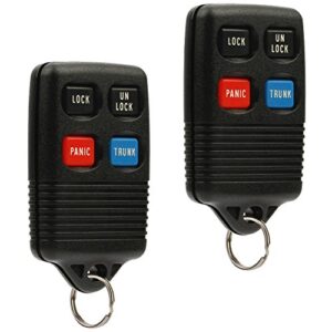 car key fob keyless entry remote fits ford, lincoln, mercury mustang (gq43vt4t, 3165189, f5dz-15k601-b), set of 2