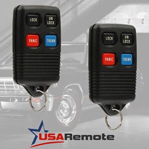 Car Key Fob Keyless Entry Remote fits Ford, Lincoln, Mercury Mustang (GQ43VT4T, 3165189, F5DZ-15K601-B), Set of 2