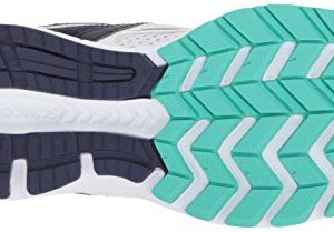 Saucony Women's Cohesion 11 Running Shoe, White/Teal, 8 Medium US