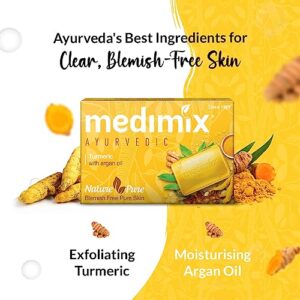 Medimix Ayurvedic Turmeric & Argan Oil Bathing Soap, 125Gm (4+1 Offer Pack)