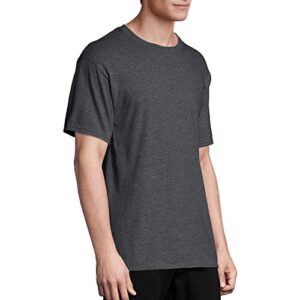 Hanes Men's Essentials Short Sleeve T-shirt Value Pack (4-pack),charcoal heather,MEDIUM