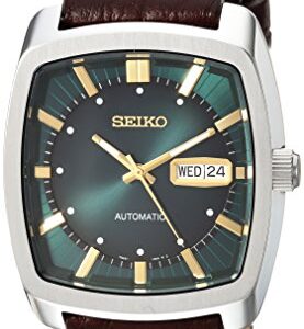 Seiko Men's Recraft Series Automatic Leather Casual Watch (Model: SNKP27)