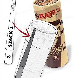 RAW Cones Classic 98 Special | 50 Pack | Natural Pre Rolled Rolling Paper with Tips & Packing Tubes Included