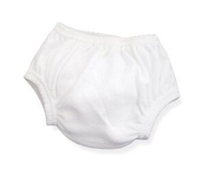 baby jay 100% cotton white diaper cover for boy or girl 0-3-6-12 months (3-6 months, white)