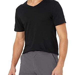 Amazon Essentials Men's V-Neck Undershirt, Pack of 6, Black, X-Small