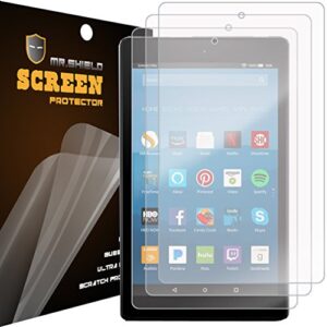 mr.shield designed for amazon fire hd 8 tablet with alexa (7th generation - 2017 release) anti-glare [matte] screen protector [3-pack] with lifetime replacement
