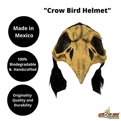 Ghoulish Productions Crow Bird Helmet Halloween Latex Mask