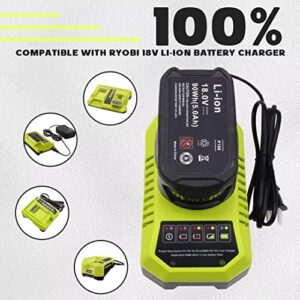 2-Pack 3000mAh 18V P102 P108 Li-ion Replacement Battery for Ryobi 18 Volt Battery Lithium-ion Plus Battery Max P102 P108 P103 P105 P107 P109 P104 Compatible with Ryobi 18Volt Power Cordless Tools