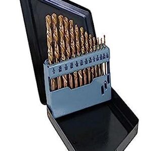 Performance Tool W9011 13pc Left Hand Drill Bit Set, With Titanium Nitride Coating SAE (1/16" - 1/4")