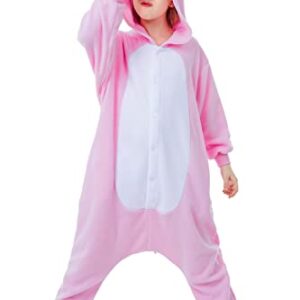 CANASOUR Unisex Halloween Kids Pink Pig Onesie For 6-8 Years Girls Costume Party Cosplay Pyjamas (Height 47-51”, 6 Years, Pig)