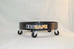 beer keg dolly - full size keg with wheels - extra strong with high side rail for added safety!