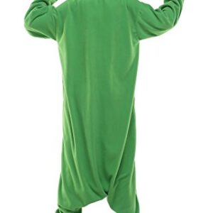 CANASOUR Polar Fleece Frog Costume Christmas Adult Anime Unisex Animal Cosplay Onesie (Small,Frog Green)