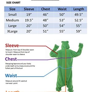 CANASOUR Polar Fleece Frog Costume Christmas Adult Anime Unisex Animal Cosplay Onesie (Small,Frog Green)