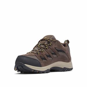 Columbia mens Crestwood Waterproof Hiking Shoe, Mud/Squash, 10.5 Wide US