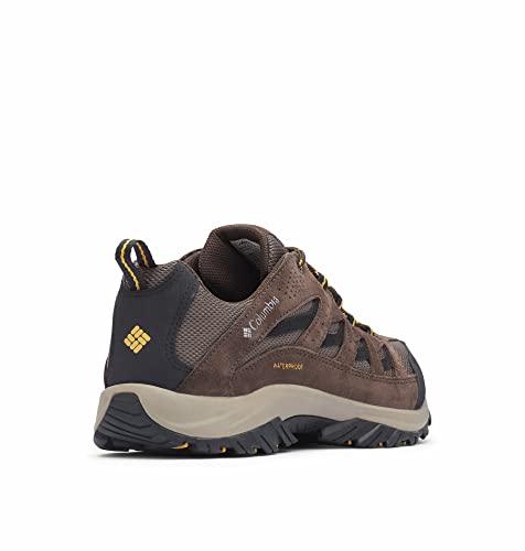 Columbia mens Crestwood Waterproof Hiking Shoe, Mud/Squash, 10.5 Wide US