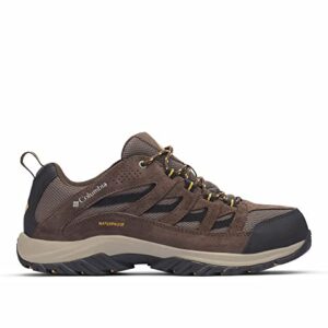 Columbia mens Crestwood Waterproof Hiking Shoe, Mud/Squash, 10.5 Wide US