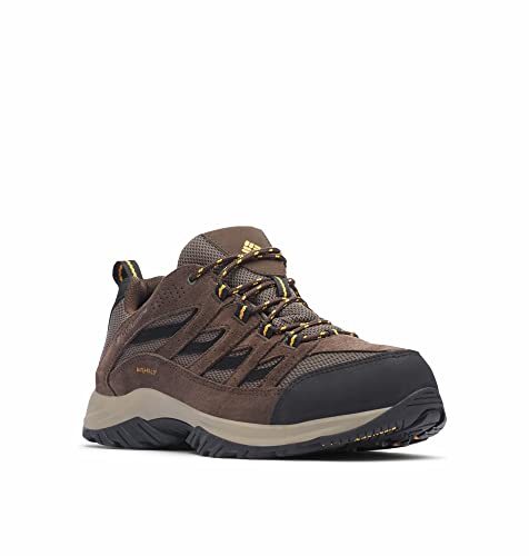 Columbia mens Crestwood Waterproof Hiking Shoe, Mud/Squash, 10.5 Wide US