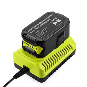 Powilling P117 Dual Chemistry IntelliPort Charger Li-ion & Ni-cad Ni-Mh Battery Charger 12V MAX and 18V MAX for Ryobi ONE Plus