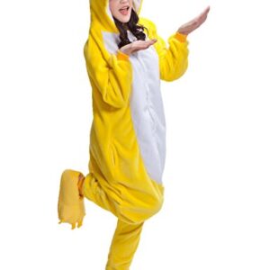 Adult Chicken Kigurumi Animal Costume Pajamas Homewear Lounge Wear M Yellow