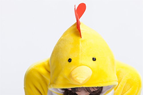 Adult Chicken Kigurumi Animal Costume Pajamas Homewear Lounge Wear M Yellow