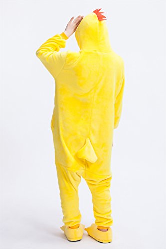 Adult Chicken Kigurumi Animal Costume Pajamas Homewear Lounge Wear M Yellow