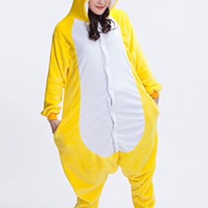 Adult Chicken Kigurumi Animal Costume Pajamas Homewear Lounge Wear M Yellow