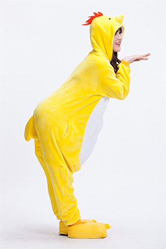 Adult Chicken Kigurumi Animal Costume Pajamas Homewear Lounge Wear M Yellow