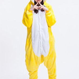 Adult Chicken Kigurumi Animal Costume Pajamas Homewear Lounge Wear M Yellow