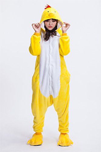 Adult Chicken Kigurumi Animal Costume Pajamas Homewear Lounge Wear M Yellow