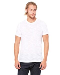 bella canvas poly-cotton short-sleeve t-shirt (3650) white slub, l