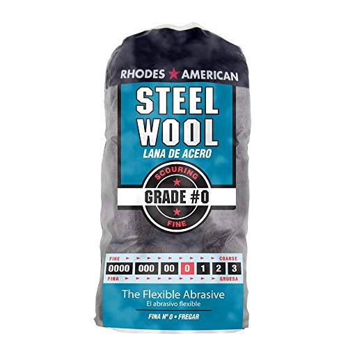 Homax-33873211105 Steel Wool, 12 pad, Fine Grade #0, Rhodes American, Between Coats