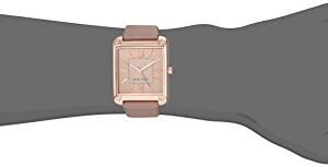 Nine West Women's NW/2116TPRG Rose Gold-Tone and Taupe Strap Watch