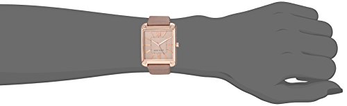 Nine West Women's NW/2116TPRG Rose Gold-Tone and Taupe Strap Watch