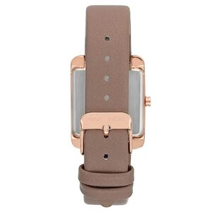 Nine West Women's NW/2116TPRG Rose Gold-Tone and Taupe Strap Watch